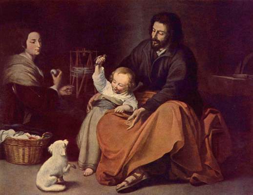 Heilige Familie mit dem Vögelchen Museo del Prado