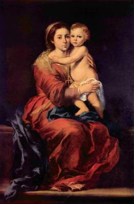 Madonna mit dem Rosenkranz Museo del Prado