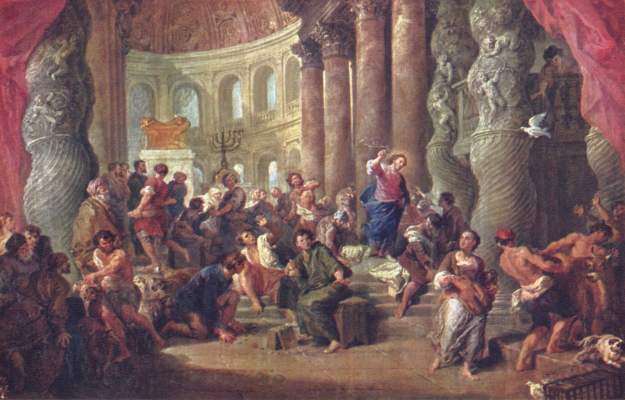 Jesus vertreibt die Händler aus dem Tempel Museo del Prado