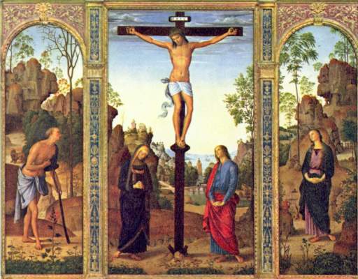 Kreuzigung mit Maria, Johannes, Hieronymus und Maria  Magdalena National Gallery of Art