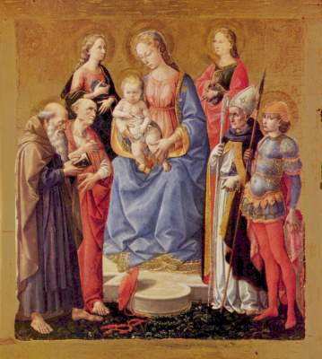 Maria mit Kind und sechs Heilige Metropolitan Museum of Art