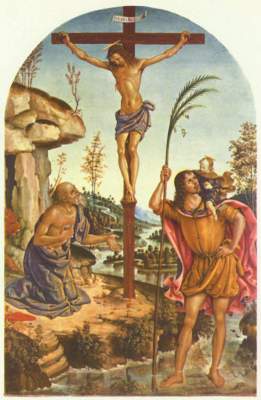Der Gekreuzigte zwischen den Hll. Hieronymus und Christophorus Galleria Borghese