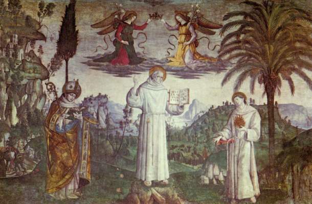 Hl. Bernhardin und zwei Heilige (Ausschnitt) S. Maria in Aracoeli