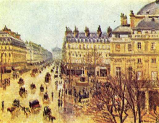 Avenue de l'Opera, Paris im Regen Institute of Arts