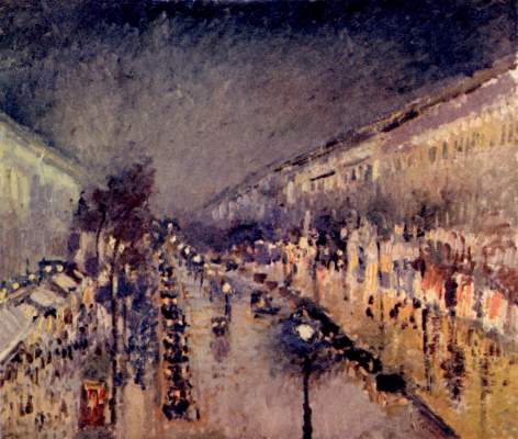 Boulevard Montmartre in der Nacht National Gallery
