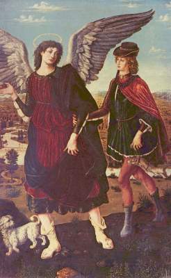 Tobias und der Engel (in Zusammenarbeit mit Piero del Pollaiuolo) Pinacoteca Nazionale