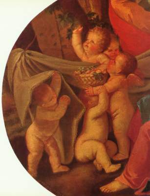 Heilige Familie mit Engeln (Ausschnitt) Museum der Bildenden Künste