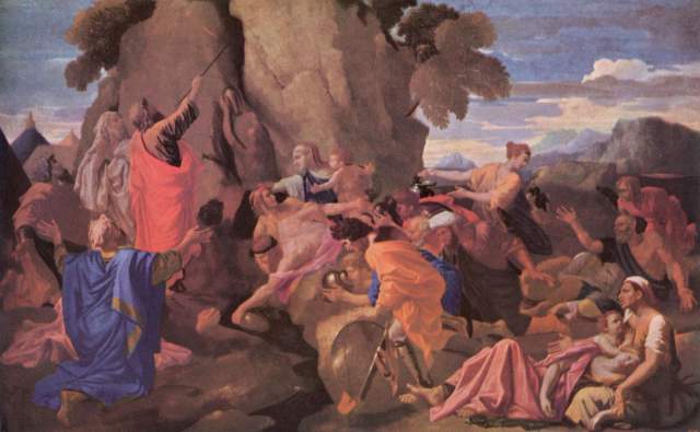 Moses schlägt Wasser aus dem Felsen Ermitage