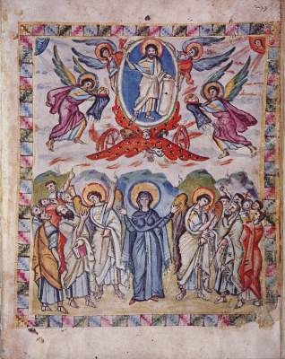 Rabula-Codex: Himmelfahrt Christi Biblioteca Laurenziana