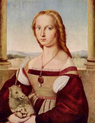 Bildnis einer jungen Frau mit dem Einhorn Galleria Borghese