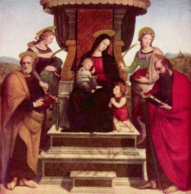 Thronende Madonna mit Kind und Heiligen Metropolitan Museum of Art
