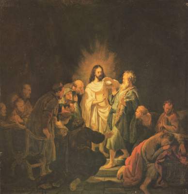 Der auferstandene Jesus zeigt dem Apostel Thomas seine Wunden Puschkin-Museum der bildenden Künste