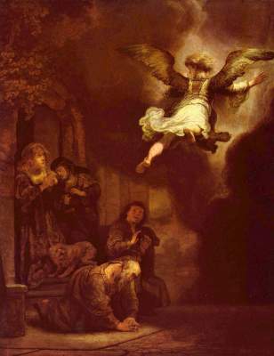 Der Engel verläßt Tobias Musée National du Louvre