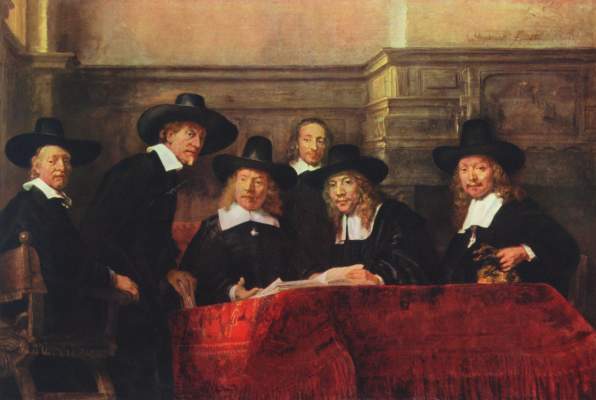 Die Staalmeesters (Die Vorsteher der Tuchfärberzunft) Rijksmuseum