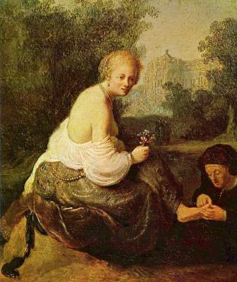 Junge Frau, welcher eine Alte die Fußnägel schneidet Musée des Beaux Arts