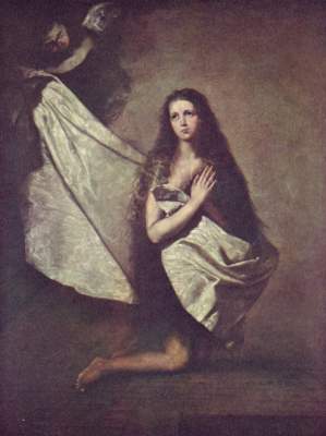 Hl. Agnes im Gefängnis, als sie der Engel mit dem Tuch bekleidet Gemäldegalerie
