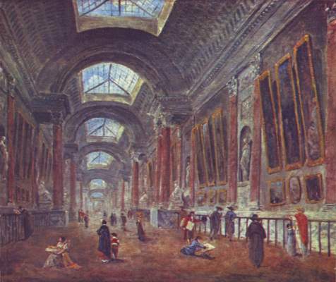 Einrichtungsplan für die große Gemäldegalerie des Louvre-Zentralmuseums (Ausschnitt) Musée National du Louvre