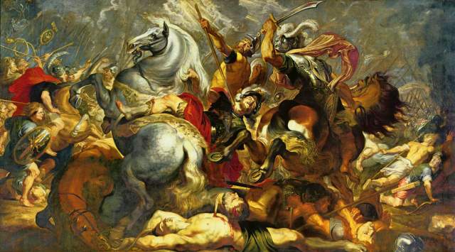 Sieg und Tod des Konsuls Decius Mus in der Schlacht Fürst. Lichtensteinische Gemäldegalerie