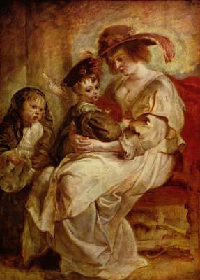 Hélčne Fourment mit zweien ihrer Kinder Musée National du Louvre
