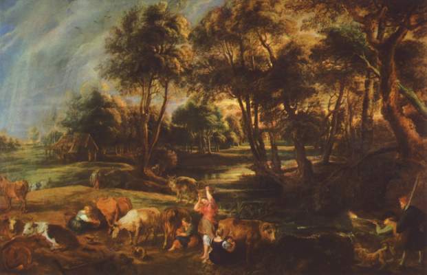 Landschaft mit Kühen und Entenjägern Gemäldegalerie