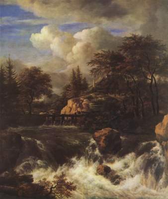Ein Wasserfall in felsiger Landschaft National Gallery