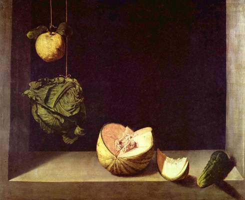 Stilleben: Quitte, Kohl, Melone und Gurke Fine Arts Society