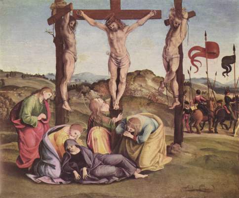 Kreuzigung Christi (Teilstück eines Passionszyklus von der Predella eines großen Altars) Staatliches Lindenau-Museum