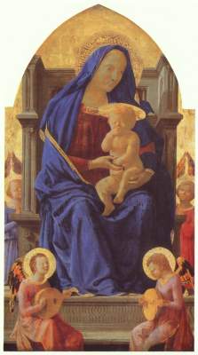 Madonna mit dem Kind und Engeln National Gallery