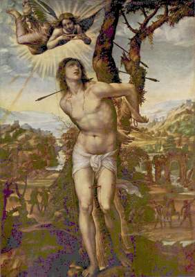 Hl. Sebastian und Madonna mit Heiligen Galleria Pitti