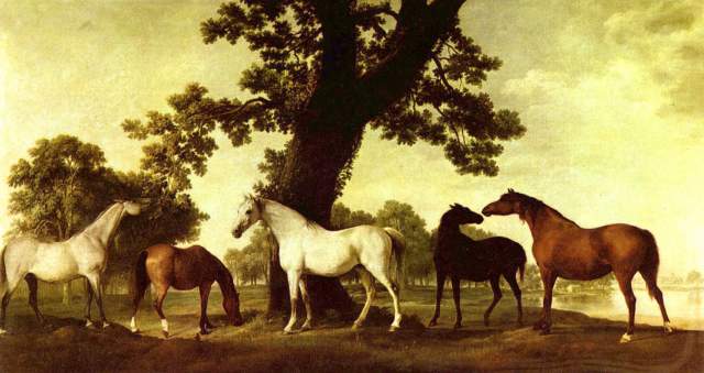 Pferde in einer Landschaft Ascott House