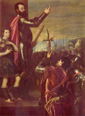 Ansprache des Marqués del Vasto an seine Soldaten Museo del Prado
