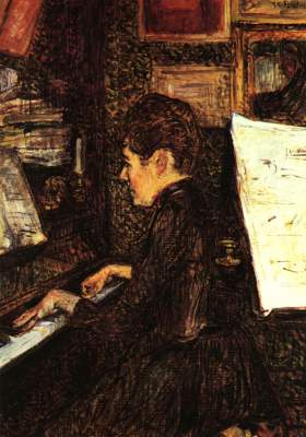 Mlle Dihau au piano (Frl. Dihau am Klavier) Musée Toulouse-Lautrec