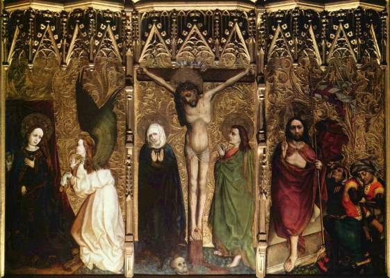 Tucher-Altar: Die Verkündigung an Maria - Die Kreuzigung und Auferstehung Christi Frauenkirche