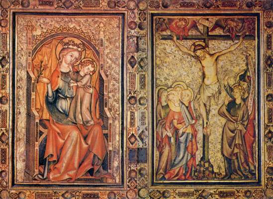 Thronende Maria und Kreuzigung Gemäldegalerie
