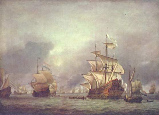 Die während der viertägigen Seeschlacht 1666 eroberten Schiffe Rijksmuseum