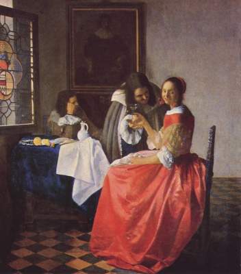 Weintrinkendes Mädchen mit zwei Kavalieren Herzog-Anton-Ulrich-Museum
