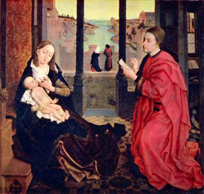 Maria wird vom heiligen Lukas gemalt Ermitage
